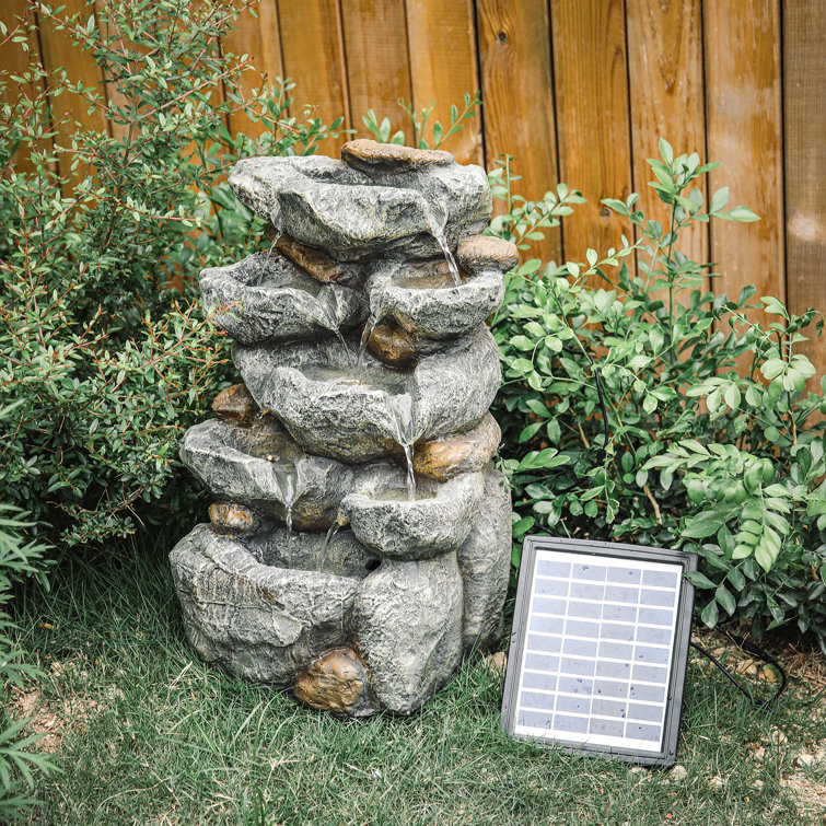 Three Posts Atkinson Weather Resistant Floor Fountain with Light